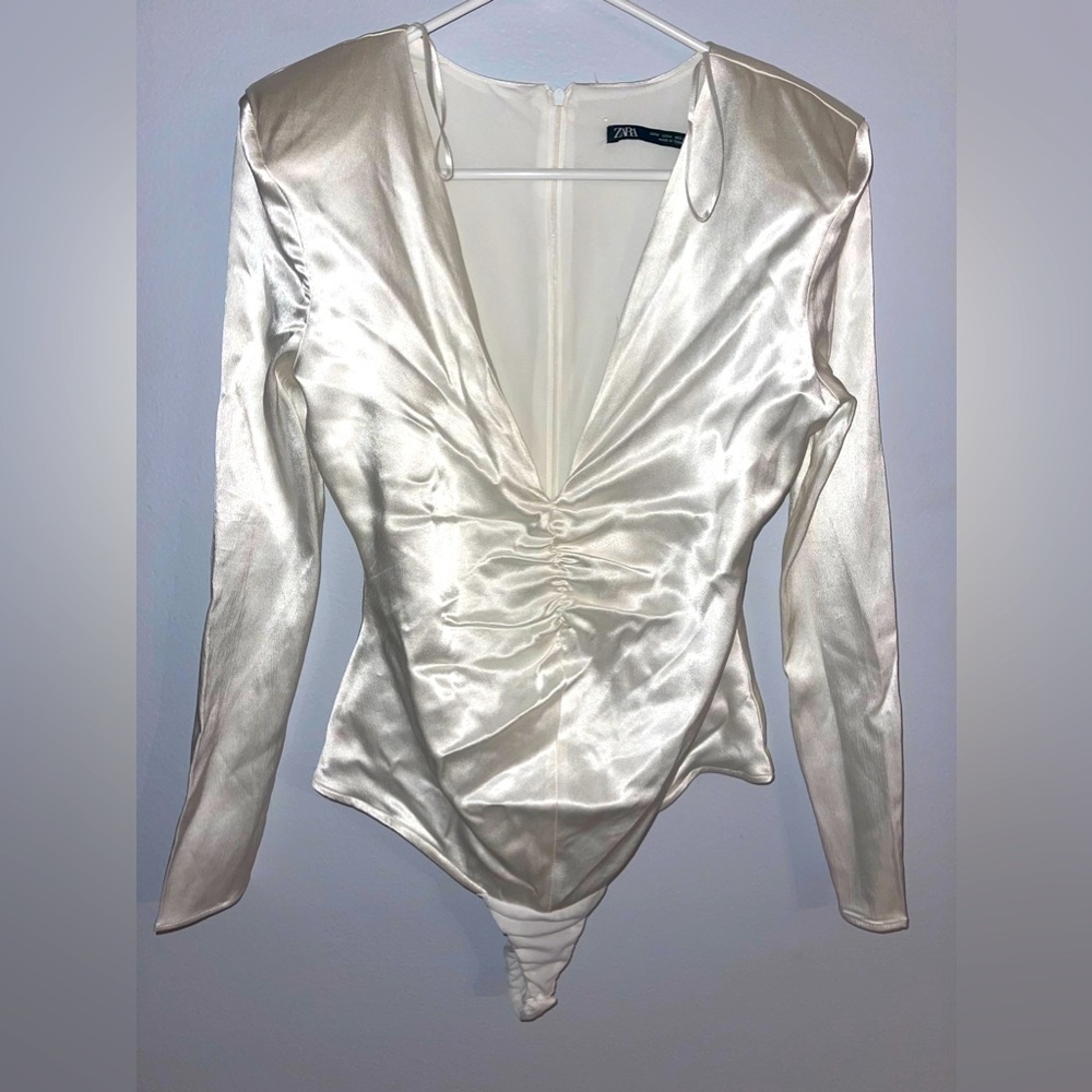Silk Champagne Leotard